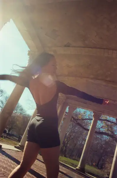 Backlit spinning with dramatic light flare