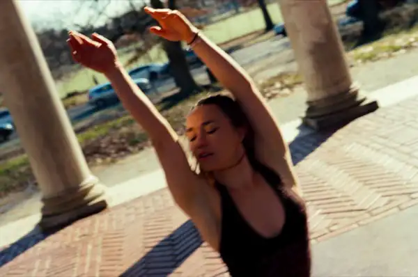 Close-up arms in movement, soft motion blur